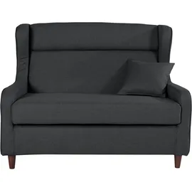 Collection AB Ohrensessel COLLECTION AB "Mike", grau (anthrazit), B:130cm H:90cm T:90cm, 100% Polyester, Sessel, Ohrensessel, Breite 130 cm, 1 Zierkissen inkusive