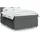 vidaXL Boxspringbett mit Matratze Dunkelgrau 140x200 cm Stoff