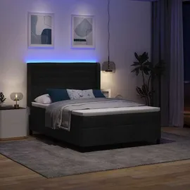 vidaXL Boxspringbett 160 x 200 cm Schwarz