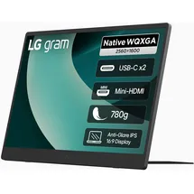 LG gram +view 43,2cm (17") 16:10 IPS WQXGA Monitor USB-C 350cd/m2 17MT70.ASDWU