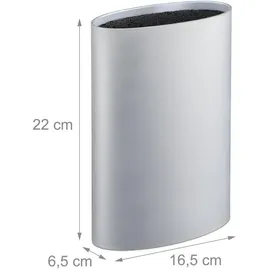 Relaxdays Messerblock silber, 1 St.