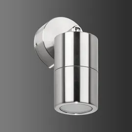 Lcd Außenwandleuchte Edelstahl 13,4 cm GU10 IP65 silber