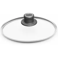 WOLL Sicherheitsglasdeckel, Ø 20 cm, Deckelknopf mit permanenter Entlüftung, Edelstahleinfassung, transparent, backofenfest bis 250°