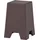 Woood Beistelltisch Zina - Glasfaser Braun, Betonoptik, 36 x 36 cm",