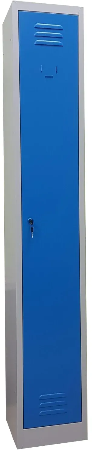 Garderobenschrank aus Metall 30x30x180h Serie Side by Side ausrichten. Farbe BLAU