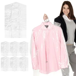 ULTECHNOVO 50 Stück Kleiderschutz Transparent 60 X 100 Cm Einweg Staubschutzhüllen Für Kleidung Kleiderabdeckung Mit Bügelöffnung Wasserdichte Kleiderhüllen Für Anzüge Mäntel Hemden