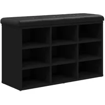vidaXL Schuhbank 82 x 50 x 32 cm schwarz / schwarz