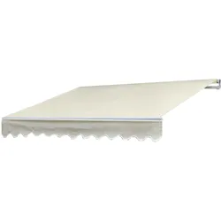 Mendler Alu-Markise T792, Gelenkarmmarkise Sonnenschutz 5x3m ~ Acryl Creme