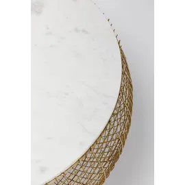 Kare Couchtisch Cesta Marmor, Gold Ø100cm