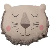 David Fussenegger Löwenkopf Dekokissen 40 x 35 cm Beige