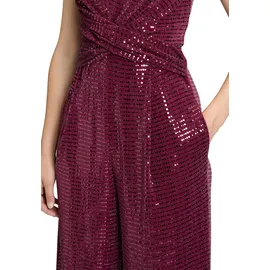 Vera Mont Damen Jumpsuit im Glitzer-Look 46, Rot/Grau - 46W