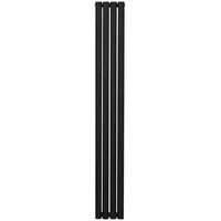 MonsterShop Röhrenheizkörper Oval 1800 x 240 mm 7,8 kW schwarz vertikal