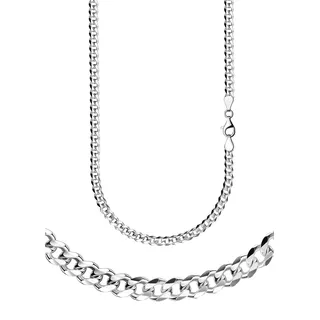 FIRETTI Collierkettchen FIRETTI "Schmuck Geschenk Silber 925 Armband Kette Panzerkette diamantiert" Gr. 19, silber (silberfarben), Halsketten, Damen, 19, Silber 925 (Sterlingsilber), B: 3,2mm, Made in Germany, B:3,2mm