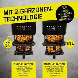 GOURMETmaxx Heißluft-Fritteuse 2400W schwarz