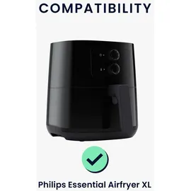kwmobile Hülle kompatibel mit Philips Essential Airfryer XL Schutzhülle - Heißluft Fritteuse Abdeckhaube Case - in Hellgrau
