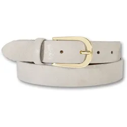 Ledergürtel SILBERGIFT, Damen, Gr. 95, beige, Rindsleder, elegant,feminin,modisch,festlich, Gürtel, Leichter Glanz-Effekt