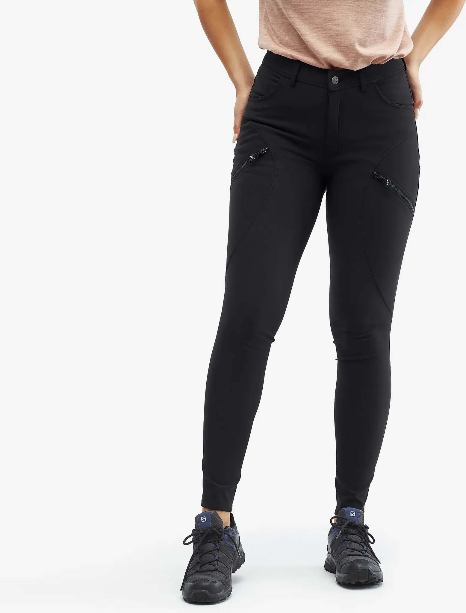 Bouncer Highwaist Jeans Damen Black, Größe:XS - Outdoor-jeans - Schwarz