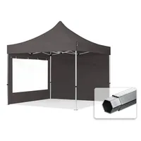 TOOLPORT 3x3m Aluminium Faltpavillon ALU Pavillon Partyzelt grau