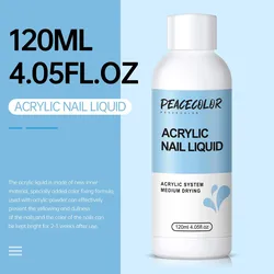 PEACECOLOR 120 ml Acrylflüssigkeit für schnellen Nagelaufbau, Nagelverlängerung, 3D-Schnitzerei, Kristallflüssigkeit, künstliche Nägel, Nagelkunst-Werkzeug-Set, Nageldesign-Set