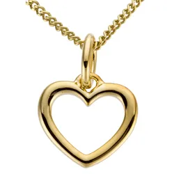 Ketten-Anhänger FIRETTI "Schmuck Geschenk Gold 333 Halsschmuck Anhänger für Halskette Herz", gelb (gelbgold, 333), Schmuckanhänger, Damen, Gelbgold 333, 0,25 g