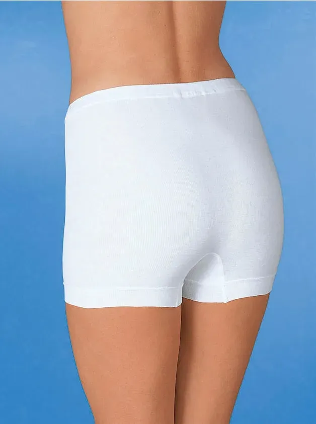 Pagenschlüpfer SCHIESSER, Damen, Gr. 46, 2 Stk., weiß, 100% Baumwolle, Unterhosen