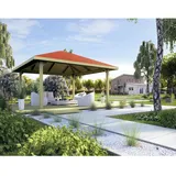 Weka Pavillon Gartenoase 651 A Gr. 2 Sparset 480 cm x 480 cm