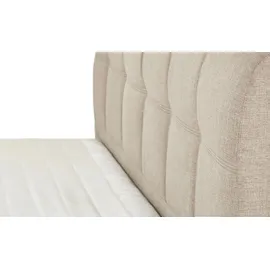 Sofa.de Boxspringbett mit Bettkasten ¦ beige ¦ Maße (cm): B: 200 H: 110