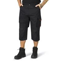 Hero by John Medoox Arbeitsshorts HERO BY JOHN MEDOOX "TACOMA Pro Workwear 3/4-Hose", Herren, Gr. 50, schwarz, Sweatware, 65% Polyester, 35% Baumwolle, gerade kurz, Hosen, Arbeits-3/4-Hose in Funktionsqualität für Herren