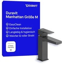 Duravit Manhattan Einhandmischer Schwarz Matt