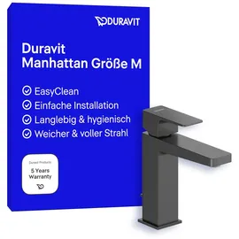 Duravit Manhattan Einhandmischer Schwarz Matt