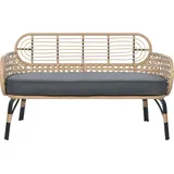 Beliani Pratello 122 x 79 x 59 cm Beige/Grau/Schwarz