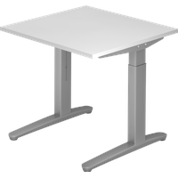 Hammerbacher Schreibtisch, XB 80 x 80 / Weiß
