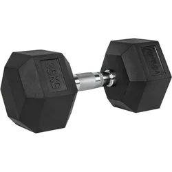Kurzhantel Hexagon - Hantel - Dumbbell - Pro Stück - 1 bis 40 kg grau 35 kg