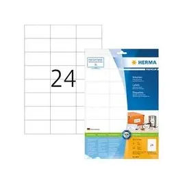 Herma Adressetiketten 8644 Weiß 70,0 x 37,0 mm 10 Blatt