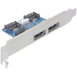 Delock Slot bracket 2x eSATAp 5V/12V with Low Profile Bracket - Speicherkabelkit