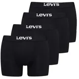 Levi's Boxershorts, (Packung, 4er-Pack), mit breitem Logobund, Schwarz