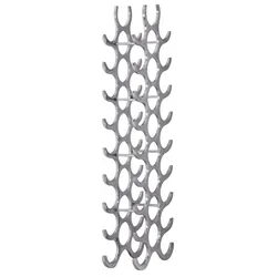 Kadima Design Weinregal Flammen aus Aluminium, 27 Flaschen, Modernes Aussehen. 31x14x98 cm