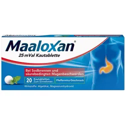 MAALOXAN Kautabletten bei Sodbrennen mit Magenschmerzen