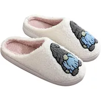 HXRYPG Weihnachts Hausschuhe Damen Warme Pantoffeln Flauschige Hüttenschuhe Winterhausschuhe Herren Hauspantoffeln Lustig Bettschuhe Schuhe Winter Slippers Kuschelig Schlappen angebot 04 Weiß 44 - 44 EU