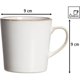 Ritzenhoff & Breker Kaffeebecher 0,4 l Weiß 6 St.