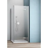 maw by GEO Eckdusche AF300, BxT: 80x80 cm, Einscheibensicherheitsglas, mit Drehtür silberfarben