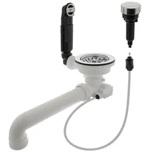 Blanco Ablaufgarnitur 1 x 31⁄2'' mit Ablauffernbedienung | Empfohlen für BLANCO CLASSIC, DALAGO, ELON, METRA, NOVA, RONDOVAL und ZIA Spülen | Einfache Installation & hohe Langlebigkeit