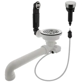 Blanco Ablaufgarnitur 1 x 31⁄2'' mit Ablauffernbedienung | Empfohlen für BLANCO CLASSIC, DALAGO, ELON, METRA, NOVA, RONDOVAL und ZIA Spülen | Einfache Installation & hohe Langlebigkeit