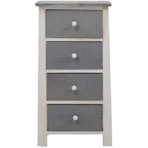 Mobili Rebecca Kommode 73 x 27 x 37 cm Grau / Weiß