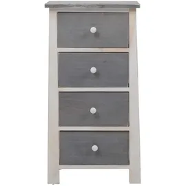 Mobili Rebecca Kommode 73 x 27 x 37 cm Grau / Weiß