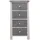 Mobili Rebecca Kommode 73 x 27 x 37 cm Grau / Weiß