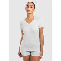 SMILODOX T-Shirt Nela Modal, in Grau Melange | Gr.: S
