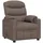 vidaXL Relaxsessel Taupe Stoff 92 x 105 x 0 cm Schwarz mit verstellbarer Rückenlehne