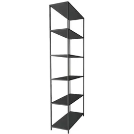 Actona Bücherregal 69,5 x 185 x 30 cm Schwarz