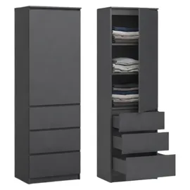 home collective Kleiderschrank Mehrzweckschrank 50x40x180 cm Grau